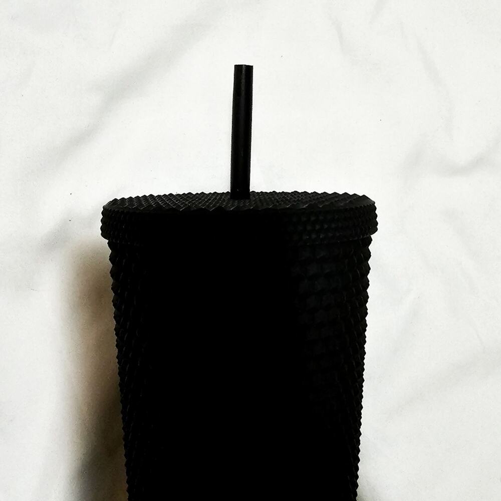 Starbucks New Venti Matte Black Soft Touch Studded Tumbler 24 oz - Picture 5 of 12